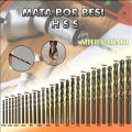Mata bor Besi Eceran ukuran 2.5mm 3mm 4mm 4.5mm 5.5mm 6mm 7mm 8mm 10mm twist drill hss Original HARGA PER 1 PCS. 