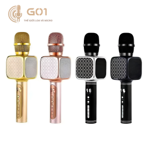 Micro Karaoke Bluetooth YS69 kèm loa bass mạnh hỗ trợ ghi âm chỉnh tone giọng vui nhộn pin sạc
