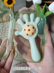 Baby Silicone Teether Rattle Toy Safe Teething Ring Sensory Toys For Toddlers Chewing Accessories