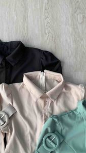 NJ Shanum Jumpsuit Plisket Kancing Wanita Free Belt Casual Korean Style