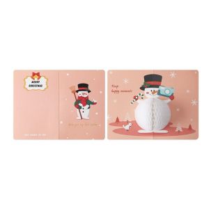 ELITEYA Friends Cartoon 3D Pop Up Marry Christmas Party Invitations New Year Gifts Thank You Cards Greeting Cards With Envelope Christmas Postcard Blessing Cards