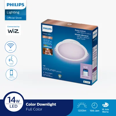 Lampu Philips Smart WiFi LED Downlight 14W D150 Color RGB