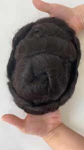 FCDurable Full Lace Base Men Toupee Hair Replacement Human Hair System for Men Natural Looking Wig Hairpiece for Men