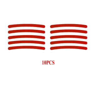 5/10/20Pcs Car Wheel Hub Reflective Sticker Car Motorcycle Wheel Reflective Warning Decals Stripe Tape Decorative Stickers Car Decal Auto Exterior Accessories