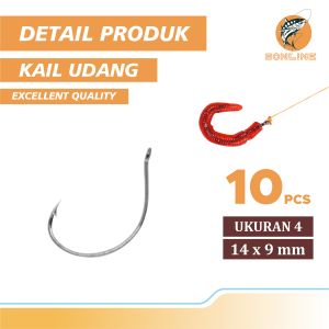 SONLINE Kail Pancing Udang Hook High Carbon Steel1045R