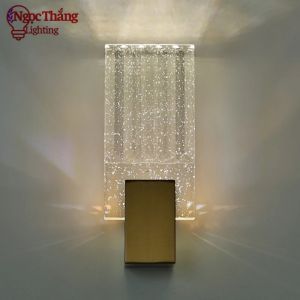 Đèn treo tường gắn tường pha lê cao cấp trang trí trong nhà cầu thang 8W Led 3 chế độ màu VPL25 Ngọc Thắng