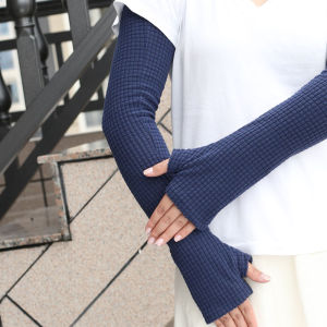 Arm warmer Sleeves Womens and Mens Arm Sleeves Fake sleeves Elbow pads Wrists Autumn and Winter long half-Finger Gloves Arms Plus Velvet Cold-proof