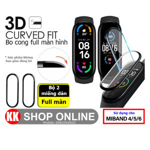 Bộ 2 miếng dán 3D full màn hình cho Xiaomi Miband ( Xiaomi Smart Band ) 5 6 7 8 9 10