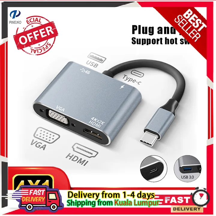 USB%20Type%20C%20To%20HDMI%20VGA%20Adapter%20Hub%204%20in%201%20USB3.0%20PD%20Charging%20Multi%201080P%20VGA%20Splitter%20Converter%20for%20MacBook%20Pro/iPad,%20HUAWEI%20Mate%2020/30/40%20Pro,%20Samsung%20Galaxy%20S22/S8/S9/Note%208%20,%20HDMI%20Video%20Adapter%20Converter%20-%20Image%202