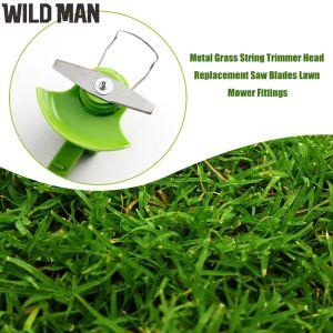 Metal Grass String Trimmer Head Replacement for Lawn Mowers Durable Steel Blades Garden Power Tool Accessory