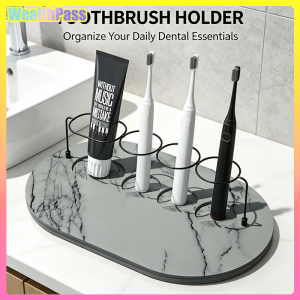 Diatomite Electric Toothbrush Holder Bathroom Counter Toothpaste Organizer