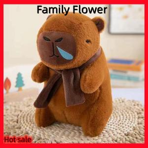 Family Flower Flash Sale 20-25cm Cross-dressing Capybara Plush Toy Soft Stuffed Simulation Animals Cute Doll Cartoon Cute Home Decoration For Girls Gift