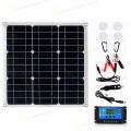 (Dikirim Dari Jakarta)Kit Panel Surya Portabel 100W Kit Pengisi Daya USB DC Ganda dengan Pengontrol Tenaga Surya sel surya panel. 