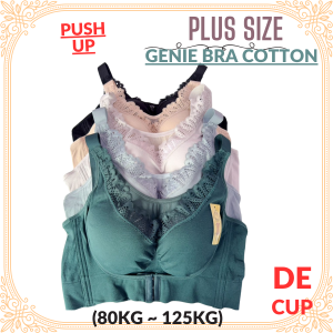 ✨NEW DESIGN✨ DE cup (80kg-125kg) Genie Cotton Bra Plus Size Push Up Singlet Bra Sport Bra non wired Yoga Bra Pilates Bra 收副乳内衣 背心内衣 Q16