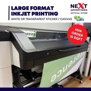 HP Large Format Printing | White or Transparent Sticker / Canvas Print
