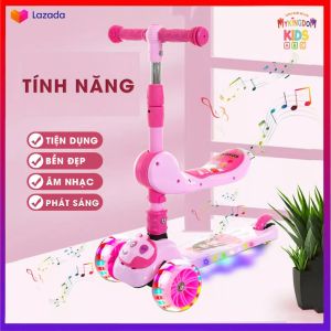 [Siêu Rẻ] XE TRƯỢT SCOOTER CHO BÉ - XE CHÒI CHÂN CHO BÉ - CÓ NHẠC VÀ ĐÈN - BẢO HÀNH 12 THÁNG