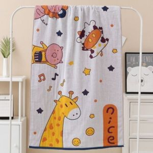 ผ้าขนหนูผ้าเช็ดตัว ผ้าเช็คตัวสาลู ทอ4ชั้น ผ้าเช็ดตัวผืนใหญ่  80*160ซม. ผ้าเช็ดตัวลายการ์ตูน