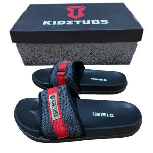 KIDZTUBS Sandal Anak Laki Laki Karet Slipper Slide Selop Slipon Jepit Karakter Warna Hitam Usia 6-10 Tahun-Sendal1954100324