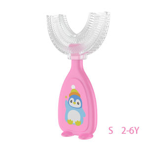 HBESTY Childrens 360 Degree Infant U-shaped Toothbrush Baby Health Teethers Soft Silicone Baby Brush Kids Teeth Oral Care Cleaning