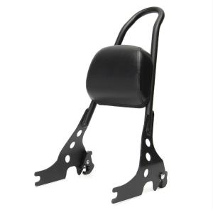 Motorcycle Black/Silver Detachable  Sissy Bar Rear Passenger Backrest Cushion Pad For Haley Sportster XL 883C 883R 1200R 1200C XLH