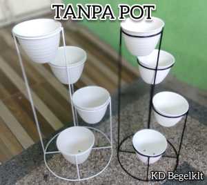 STANDING POT 4IN1+BONUS POT TAWON /RAK BUNGA BESI MURAH
