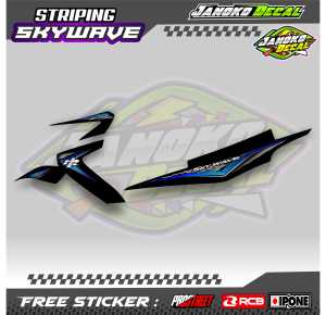 STRIPING VARIASI SUZUKI SKYWAVE / STICKER LIST VARIASI MOTOR SUZUKI SKYWAVE