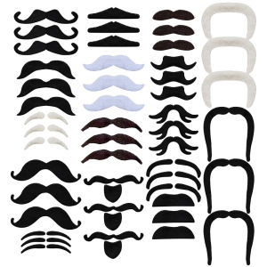 48pcs Kumis Palsu Hitam Kumis Palsu Pria / Kumis Palsu Anak / Kumis Palsu Warok