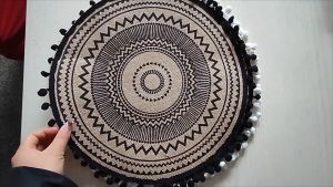Keranixy Handwoven Jute Round Placemat Tassel Fringe Washable Heat Proof Dining Table Anti Slip Durable Kitchen Mat Alas