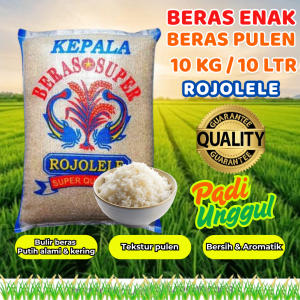 Beras Enak Beras Pulen Putih Bersih Bebas Kutu 10 kg Kualitas Terjamin Murah Gratis Ongkir