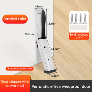 Door Stopper No Door Seam Punch-Free Heightened Windproof Anti-Pinch Hand Foot Step on Door Stop Holder Anti Collision Household Hardware Accessories