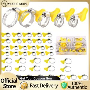 Heavy Duty Stainless Steel Hose Clamps Assortment 8-29mm for Pipes Fuel Lines and Automotive Plumbing Repairs