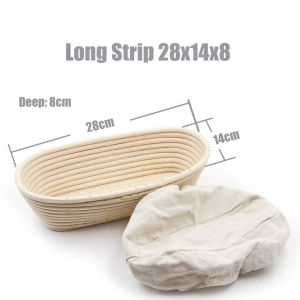 GOXBERK Natural Mass Proofing Handmade Bread Fermentation Dough Rising Wicker Rattan Basket Liner Baskets Banneton Brotform