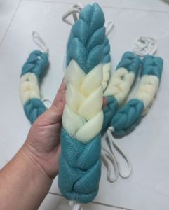 Combo 2 Bông tắm cao cấp Happy chất liệu mềm mịn tạo bọt có dây treo - shop giao màu ngẫu nhiên