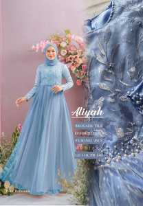 Zahira1808 Sale: Aliyah Satin Mix Tile Dot Gamis Syari Murah & Trendi