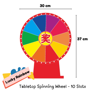 Kidshouse Prize Wheel 25cm 30cm Tabletop Color Lucky Spinning Wheel with Stand