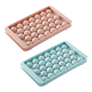 Innovative Ice Ball Mold Plastic Design Round Ice Cubes Tray For Cold Beverages Cocktails Easy Releases Kitchen Tool