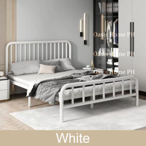 Metal Bed Frame Platform Bed Frame Sturdy Home Room Bed Dormitory Student Bed Frame Single Iron Bed Frame Queen/King Size Bed Frame Duty Heavy Iron Bed