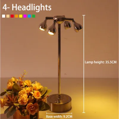 LED Display Lamp Spotlight Table Lamp Rechargeable Touch Lamp for Bar Cafe Jewelry Showcase