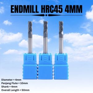 ms7 Endmill Diameter 4mm HRC45 Carbide 4F D4 End mill 4 mm