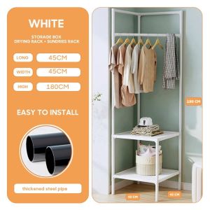 Corner Coat Rack Clothes Rack Clothes Hanger Bag Shoe Rack Multi-layer Storage Shelf Bag Shoe