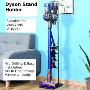 🔥SG READY STOCK🔥Dyson Vacuum Cleaner V6/7/8/11 Stand Holder Storage Rack Vacuum Cleaner Stand Holder Vacuum Cleaner Holder Storage Rack Metal Storage Organizer