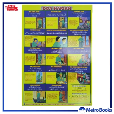 Poster Doa Harian Bergambar (Poster Card Paper) (Sarjana Media) 🗺️