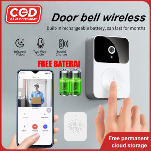 Bell Pintu Kamera Smart Wireless Doorbell Camera IP 66 Wifi Tanpa Kabel Bel Pintu Pintar Cctv Infrared