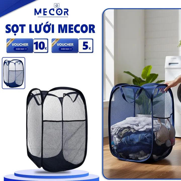 Sọt Túi Đựng Quần Áo Giặt Gấp Gọn 72L Mecor - Chất Liệu Vải Lưới, Dễ ...