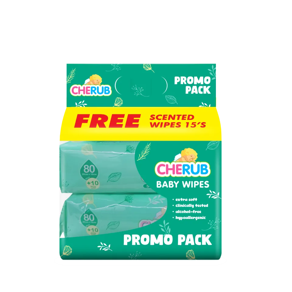 Cherub Baby Wipes Scented Promo Pack (2packs 80s Scented 1pack