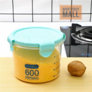 Air Tight Seal Round Plastic Fresh Pot Container Kitchen Food Storage Box Bottle Sealpot Bekas Kedap Simpanan Makanan