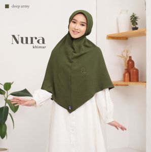 Azmeela Nura Khimar Instant With Pad Crinkle Ironless Anti Kusut