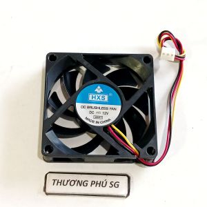 Quạt 7Cm dày 1.5Cm / Điện áp DC 12V Loại 3 dây đầu cắm 3 Pin (Quạt Mới NEW)