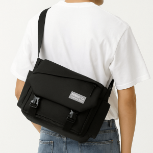 PERCEPT แบบเกาหลี กระเป๋าสะพายข้างไนลอน ความจุขนาดใหญ่ กระเป๋าหลายช่อง กระเป๋าสะพายไหล่ผู้หญิง ทนทาน สายสะพาย กระเป๋าสะพายข้าง นักเรียน