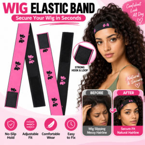 Adjustable Wig Headband with Bow Elastic Mesh Wig Cap Liner Stretch Hair Net Cap Secure Wig Fixing Strap Hair Accessories